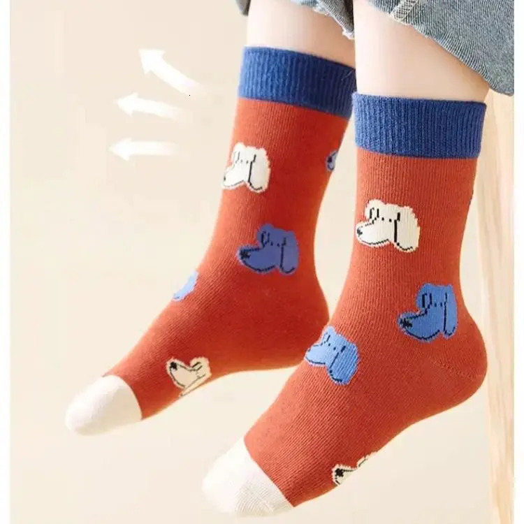 Baby Socks Children Autumn 5 Pairs Cotton Kids Sock 114T Boys Funny Puppy Pattern 260311