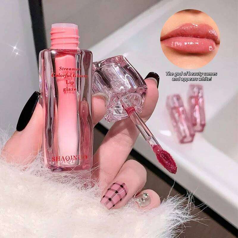SHAQINUO Shimmering Water-Gloss Lip Gloss: Mirror-Like Shine with Dewy Glass-Lip Effect - Hydrating Formula for a Youthful W260311
