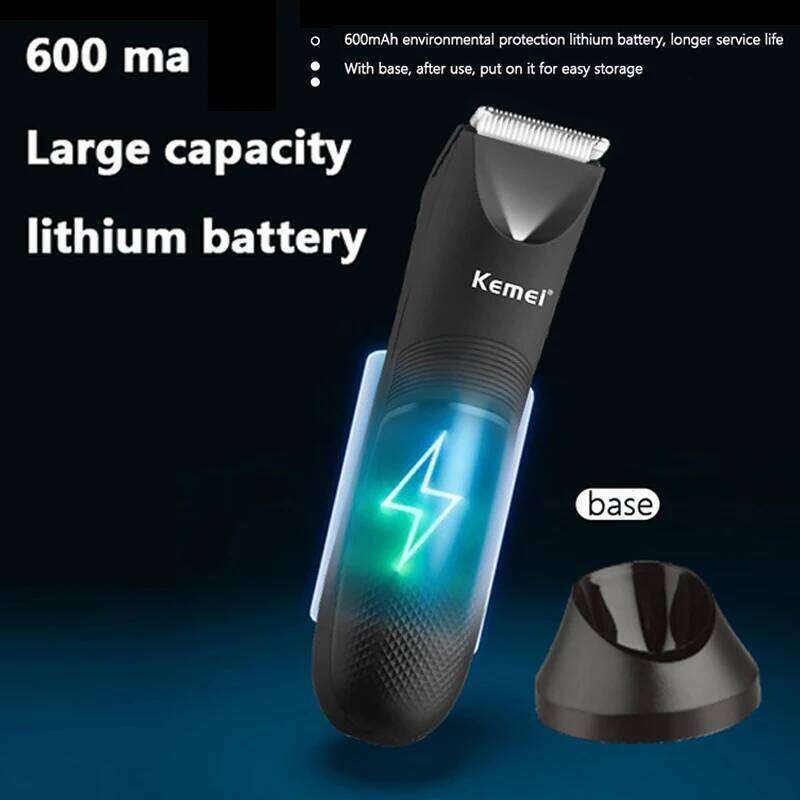 Kemei KM-1838 Groin Area Trimmer Lawn Mower Ceramic Blade Waterproof Wet Dry Clippers Pubic Armpit Body Hair Hygiene Razor C260312
