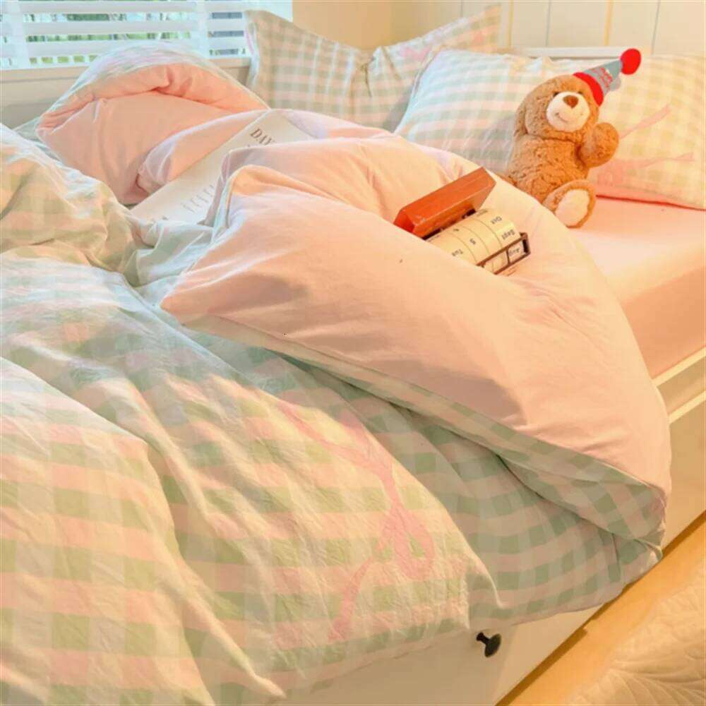 Dopamine Mix And Match Bedding Four-Piece Set Skirt Quilt Cover Non-Cotton Pure Cotton Dormitory Single Bed Sheet H260312