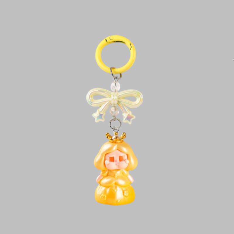 Creative resin new pearlescent crying baby princess keychain pocket pendant cute bell for backpacks and cars wholesale strawberry