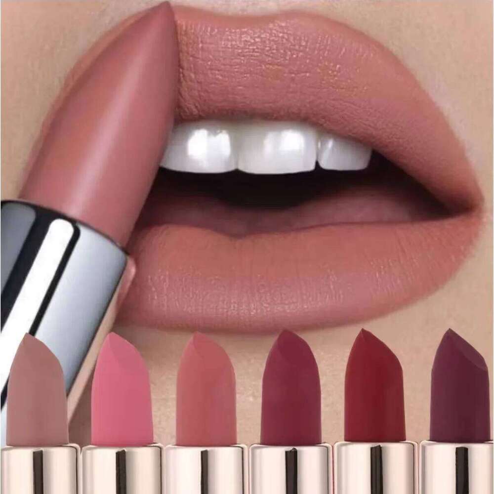 6 Colors Sexy Matte Lipstick Waterproof Long Lasting Color Rendering Non-stick Velvet Lips Liner Pencil Woman Makeup Cosmetics W260311