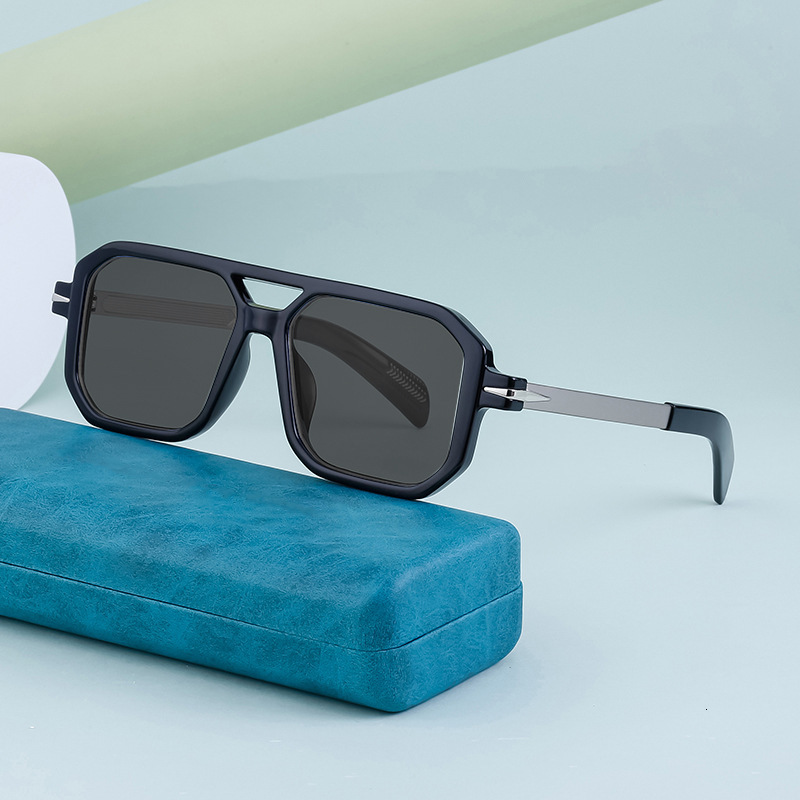 Fashionable Square Frame Polarized Driving Sunglasses for Men, Outdoor Sun Protection Sunglasses, Men's Eyewear
