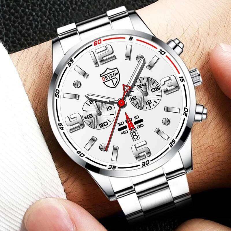 Watches for Business Luxury Stainless Steel Quartz Wristwatch Fashion Men Sports Bracelet Luminous Clock Watch reloj hombre