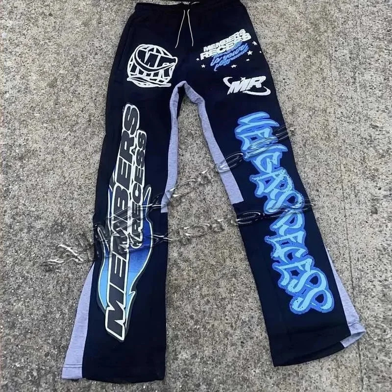 Y2K Hip Hop Flared Pants 3D Print Loose Sweatpants Casual Sporty Streetwear for Men And Women Vintage Trousers 260310