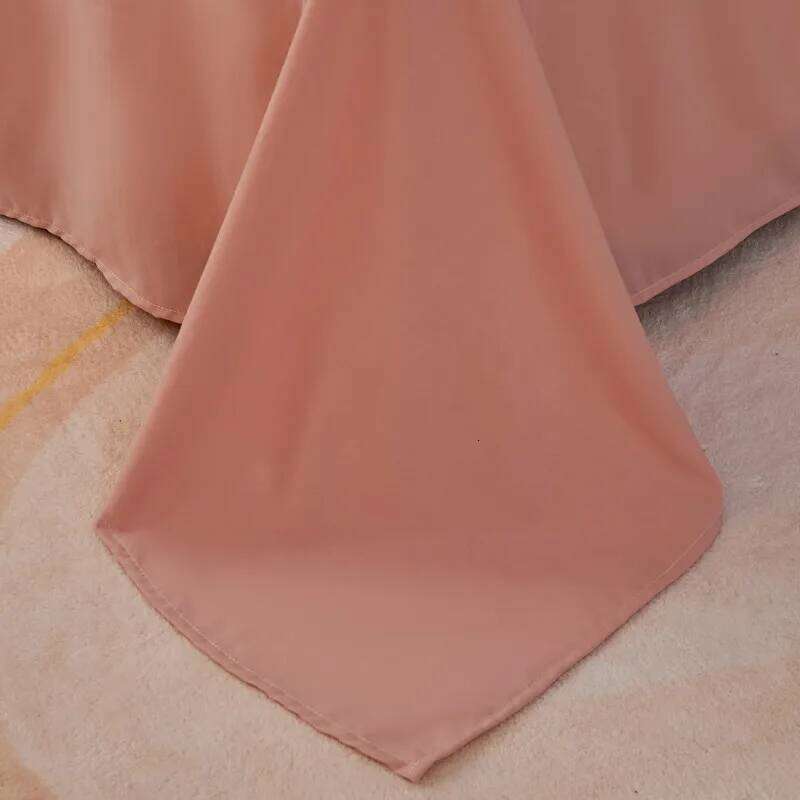 4Pcs Washed Microfiber Vertical striped colorful Bedding Set, Sweet Style Soft Duvet Cover with Zipper Flat Sheet Pillowcases H260312