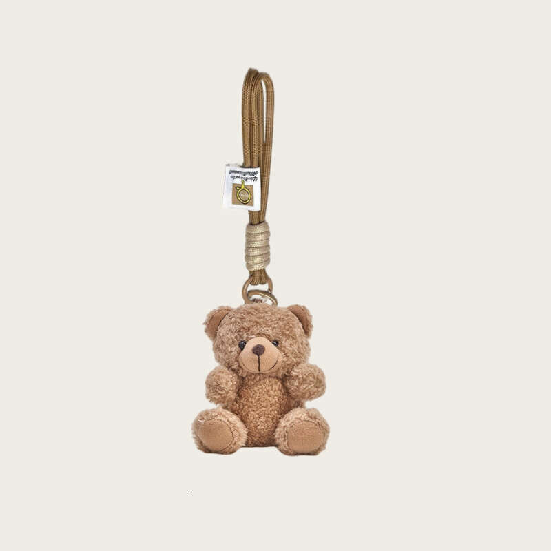 Cute pink bear toy bag pendant, new plush accessory
