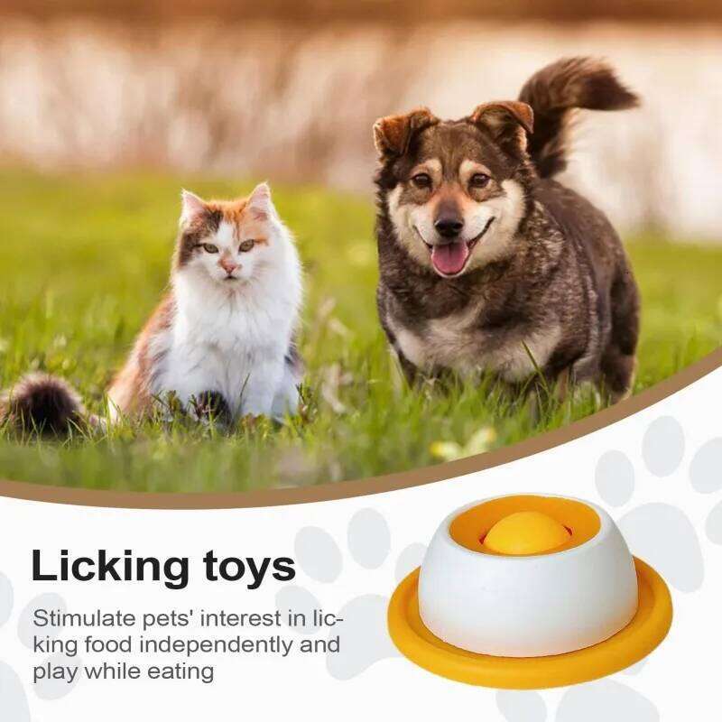 Lick Dogs Interactive Dog Toys Slow Feeder Food Dispenser For Puppy Training Enrichment Cat Feeding Crate Accessory 26Y0312