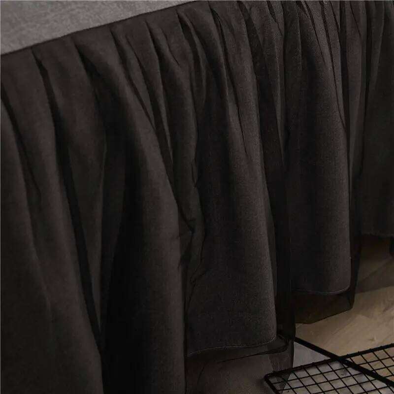 Korean Bed Skirt Bedding Sets with Ruffled Edges Thickened Princess Brushed Quilt Kit Solid Skin-Friendly Breathable Bedclothes H260312