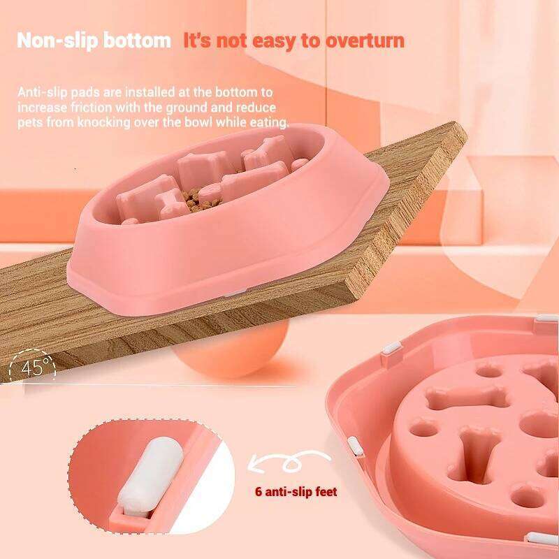 Bowls Feeder 1.5 Cups Feeding Small Medium Breed Puppy Bowl for Fast Eater Dog Dishes to Slow Down Eating Maze 26Y0312