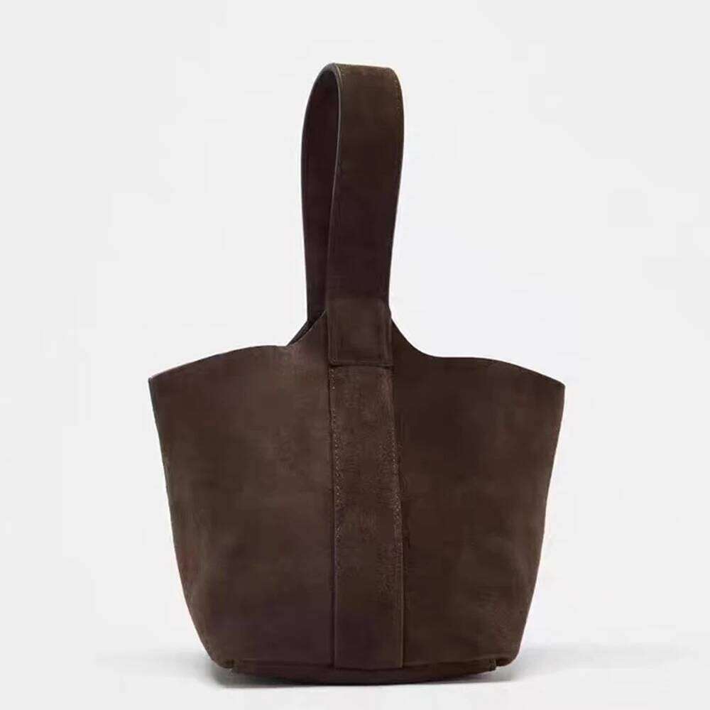 Retro Suede Women's Handbags Fashion Designer Bucket Bags For Shoulder Quilted Wrist Women Bag NEW Shopper Tote Purses WONST