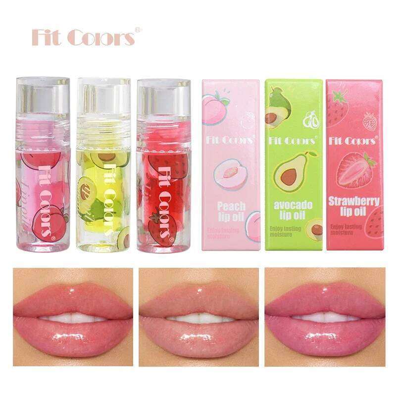 Fruit Oil Long-Lasting Moisturizer Hydrating Fade Lines Transparent Watery Glaze Hyaluronic Acid Mirror Lip Gloss W260311
