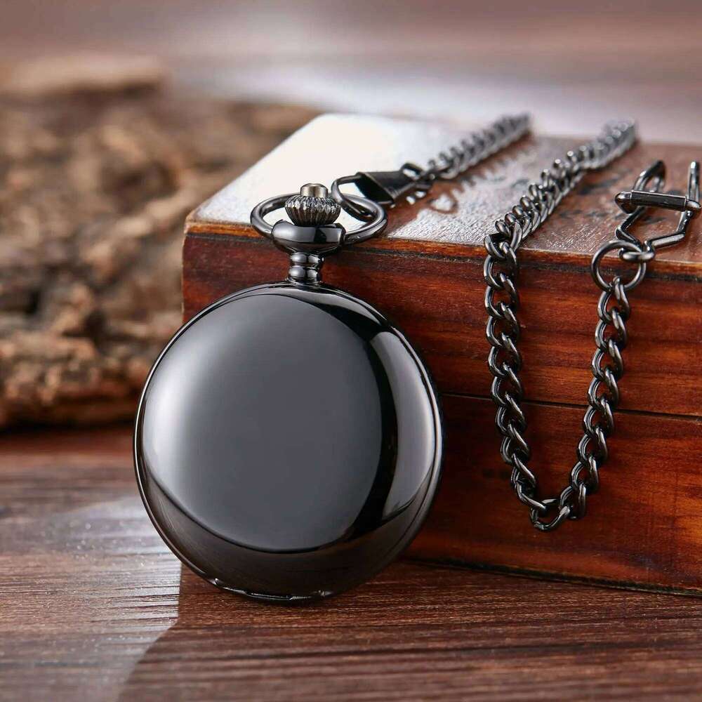 Classic double face hand winding smooth surface hollowed Roman numeral men women mechanical pocket watch