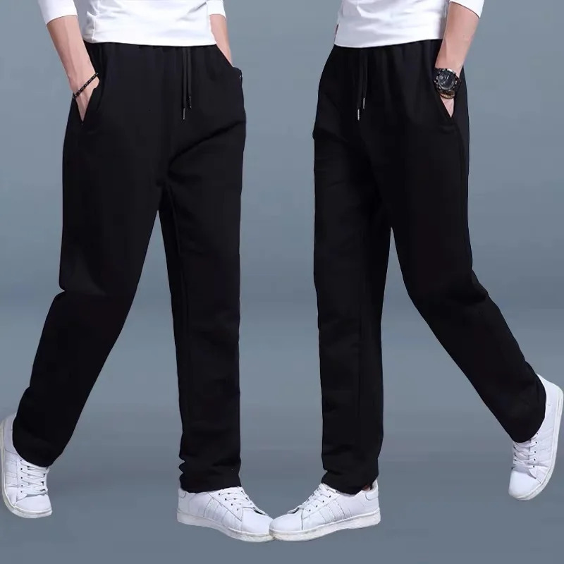 Korean Straight tube Men Casual Sports Pants Running Workout Jogging Long Pants Gym Sport Trousers for Men Jogger Sweatpants 260311