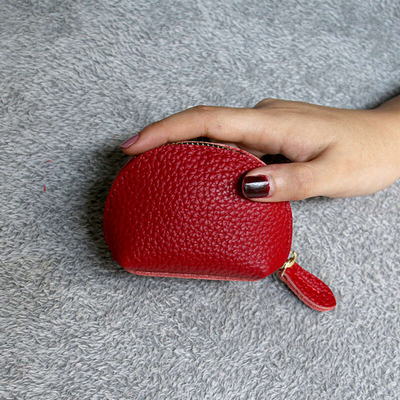 Luxury fashion wallet New Simple Retro Mini Purse Cowhide Small Wallet Women Genuine Leather Dumpling Zipper Coin Bag Trendy
