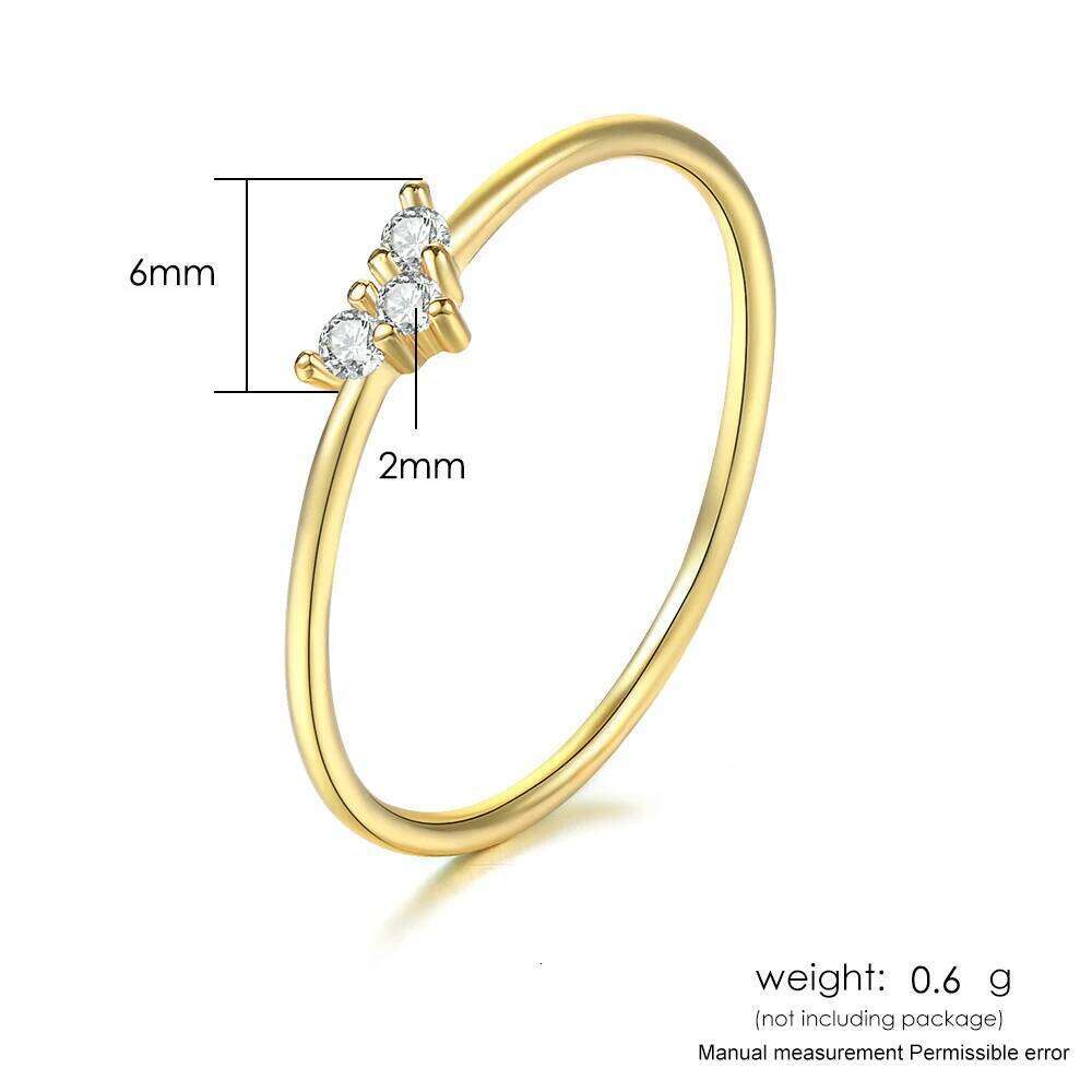 ZHOUYANG Dainty For Women Little Heart Thin Knuckle Ring AAA+CZ Light Yellow Gold Color Daily Fashion Jewelry KAR173 H260312