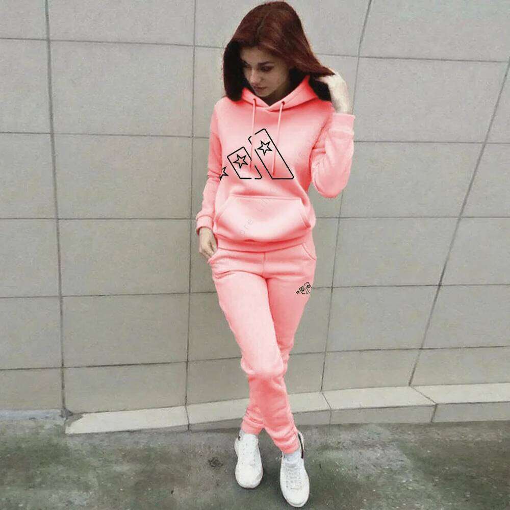 Hoodie Pants Sets Women's Autumn Winter Sweatshirt Sweatpant 2pcs Sports Outfits Home Outdoor Jogging Suit New Designer Clothes C260312