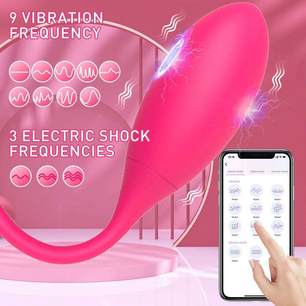 Electric Shock APP Vibrators For Women Vaginal Egg Kegel Ball G Spot Anal Dildo Vibrator Adult Sex Toys Female Sexshop Z260312