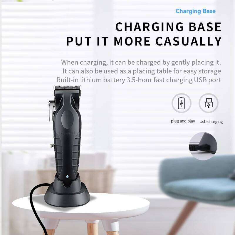 KM-2296 Kemei Professional Rechargeable Adjustable Hair Clipper Fast Charging USB Carving Barber Salon C260312
