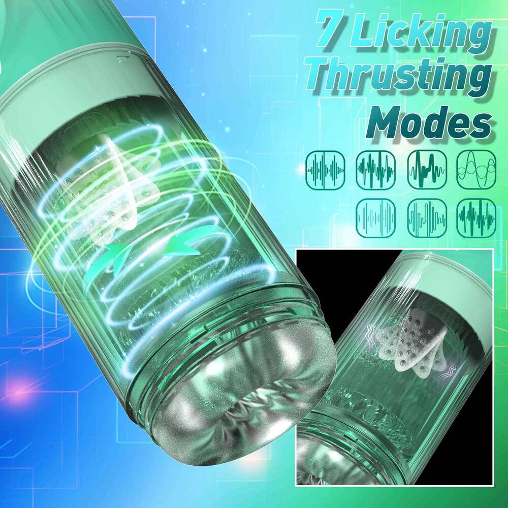 Automatic Rotating Masturbator LCD Vacuum Hydrotherapy Sex Toy 7 Types Of Push In Vibration Male Specific Z260312