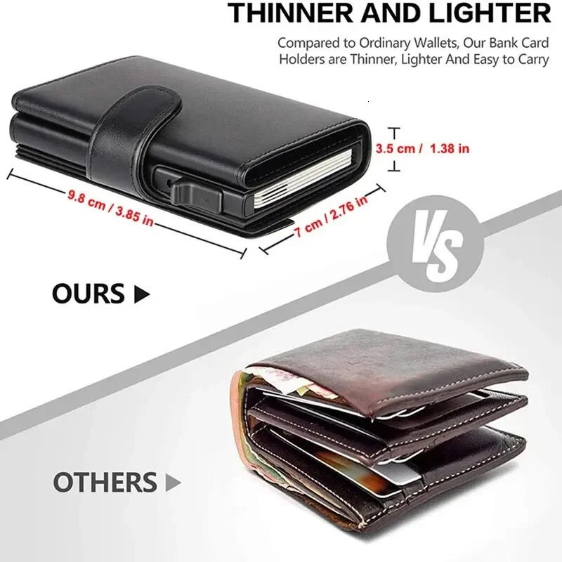 Rfid Microfiber Leather Men Wallets Fashion Card Holder Trifold Wallet Money Bags Smart Slim Thin Coin Pocket Wallet Purse 260304