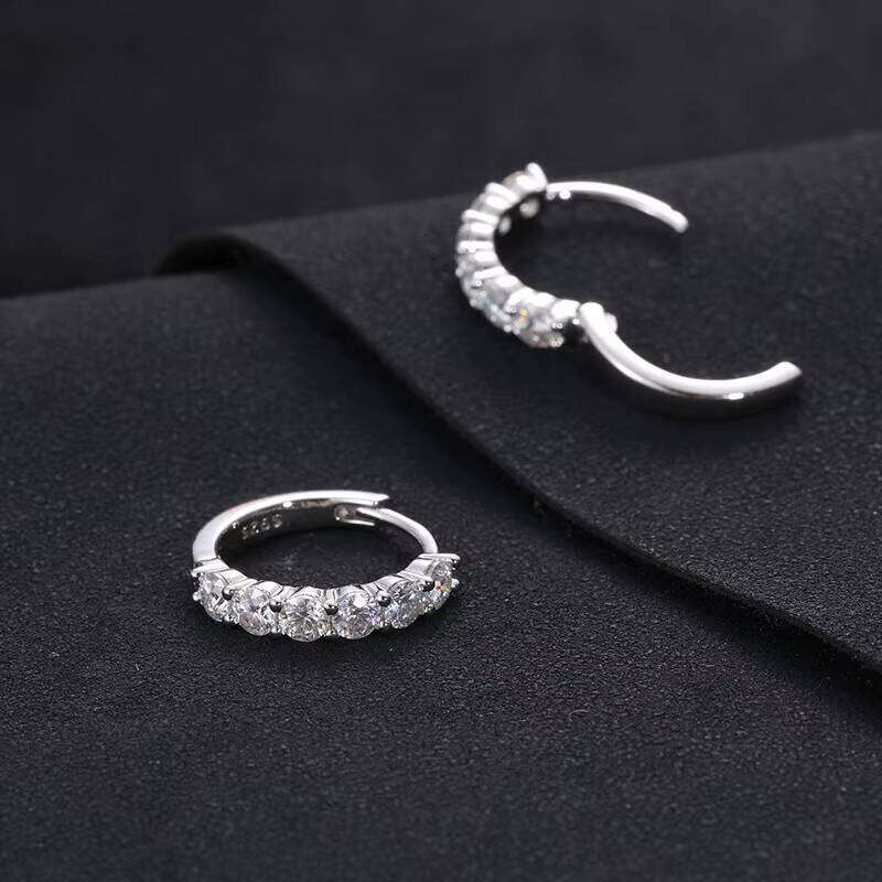 2mm 3mm 4mm Mossanite Screw Back Jewelry Sterling Sier VVS Moissanite Stud Earrings for Men and Women