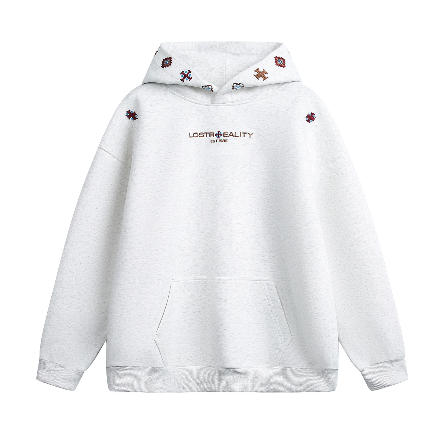 Ethnic Style Textured Embroidered Heavyweight Hooded Sweatshirt For Men Autumn Designer Hoodie High Street Silhouette Sports Hoodie Jacket