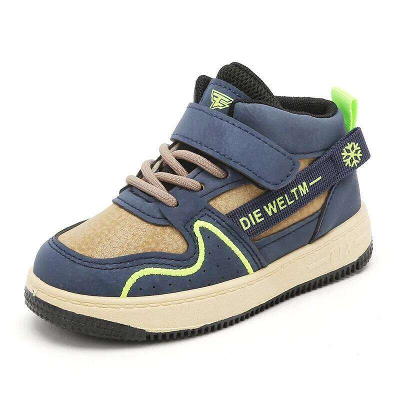 Children Casual Shoes for Boys Breathable Sneaker Antumn Winter Kids High Top Children's Board ShoesStudents School Shoe H260312