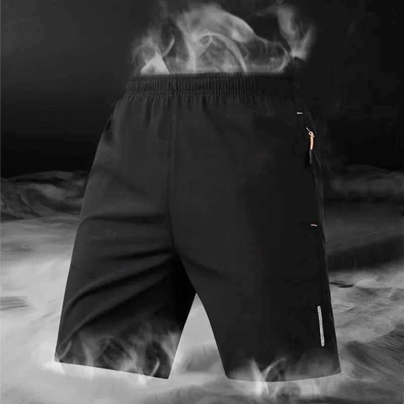 Summer Men Shorts Ice Silk Running Gym Sport Quick Dry Breathable Beach Short Pant Fitness Jogging Cool Casual Sportswear 260228