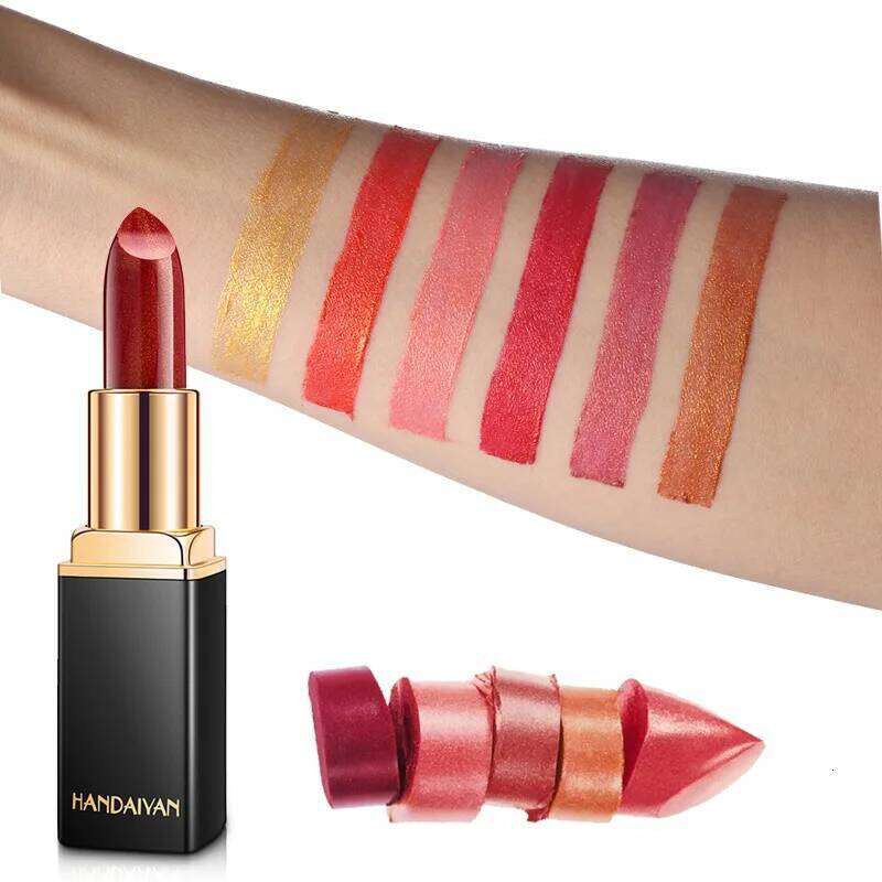 Handaiyan Diamond Glitter Lipstick Shimmer Sexy Pigments Makeup Long Lasting Waterproof Profissional W260311