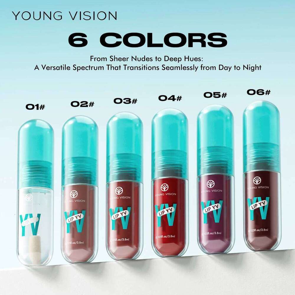 YOUNG VISION 6-Shade Avocado Long-Lasting Moisturizing Lip Stain is lightweight, non-sticky, non-stick cup lip stain W260311