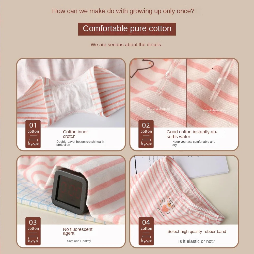 38 year old childrens underwear womens pure cotton cartoon boxer 260311