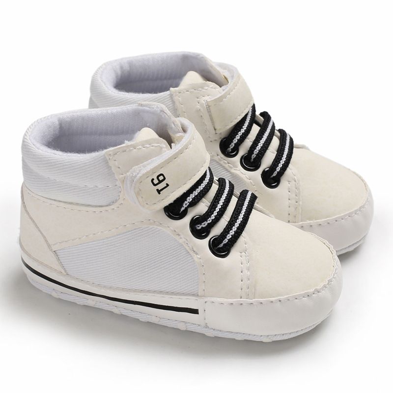 Baby Boy High-top Sneakers Newborn Infant Toddler Baby Casual Shoes Walkfashion Cotton Sole Anti-slip First Walkers Baby Girls Shoes 0-18 Months W0440