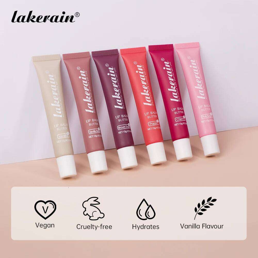 Moisturizing Balm Day/Night Hydrating Mask Shea Butter Vanilla Brown Sugar Jelly Lip Oil Gel Improves Dry Lips W260311