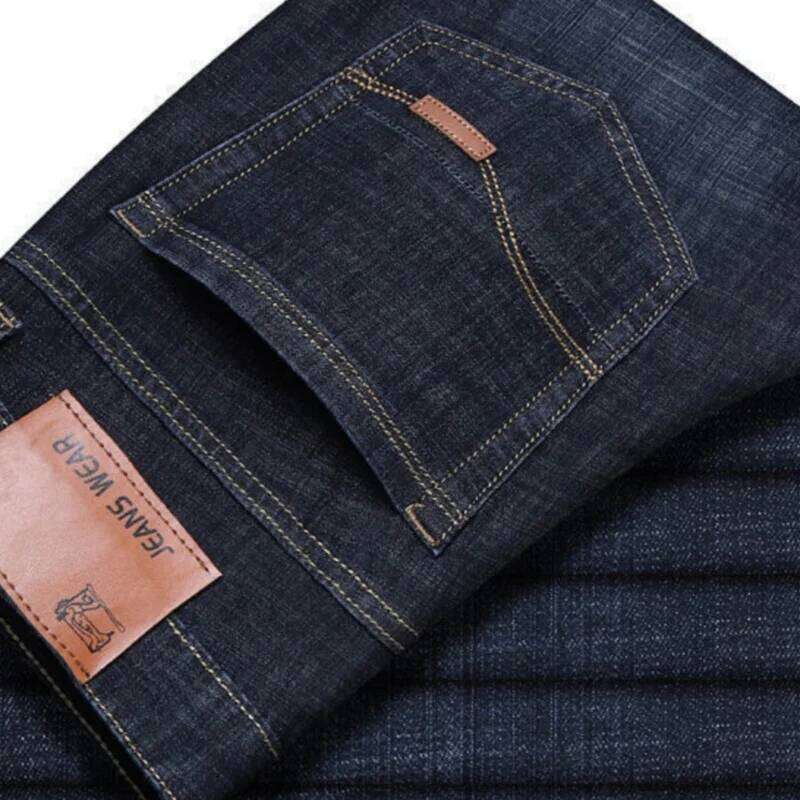 Fashion Straight Jeans Men New Stretch Slim Fit Pants Comfortable Soft Business Denim Trousers Male Brand Clothing 26Y0312