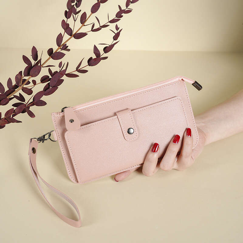 Luxury fashion wallet New Women S Long Multi Functional Wallet Multiple Slots Simple Portable Buckle Card Holder Clutch