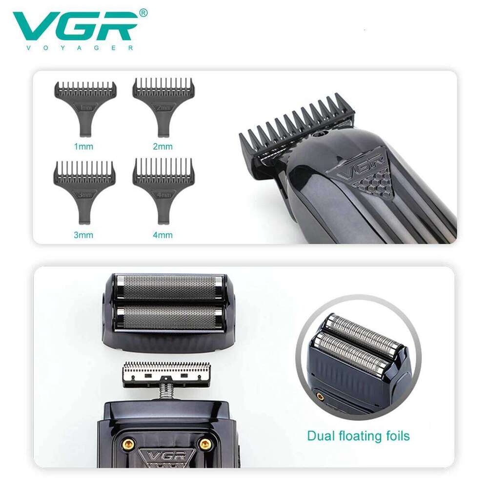 VGR 644 gradient cutting combination shaver rechargeable professional men's hair clipper carving electric pusher C260312