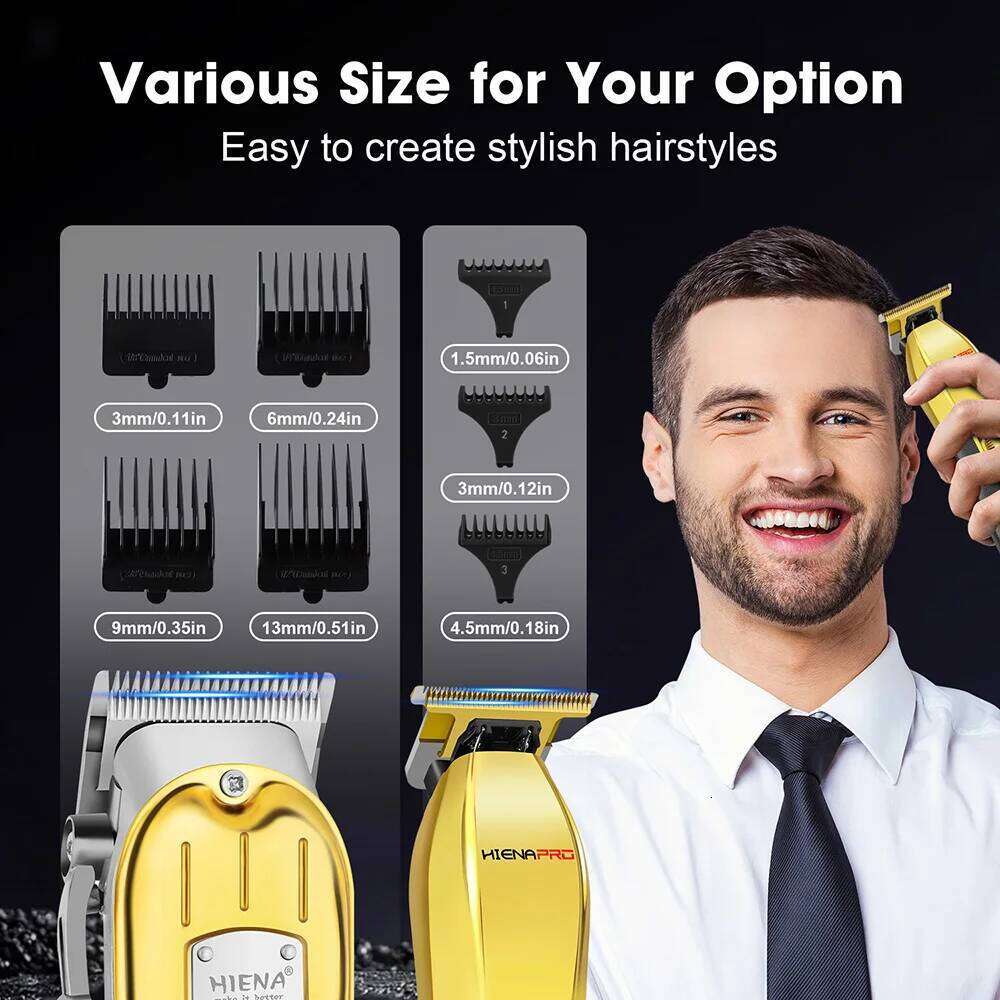 hair cutter Hair Clipper Set for Men Professional Salon-Grade Electric Clippers Digital Display USB Rechargeable New Year Gift C260312