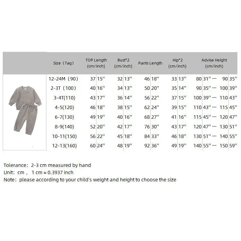 2026 Kids Girl Tracksuit Clothes Spring Autumn Warm Sweatshirt Long SleevePants Boy Suit Toddler Children Sports Outfits 113T 260311