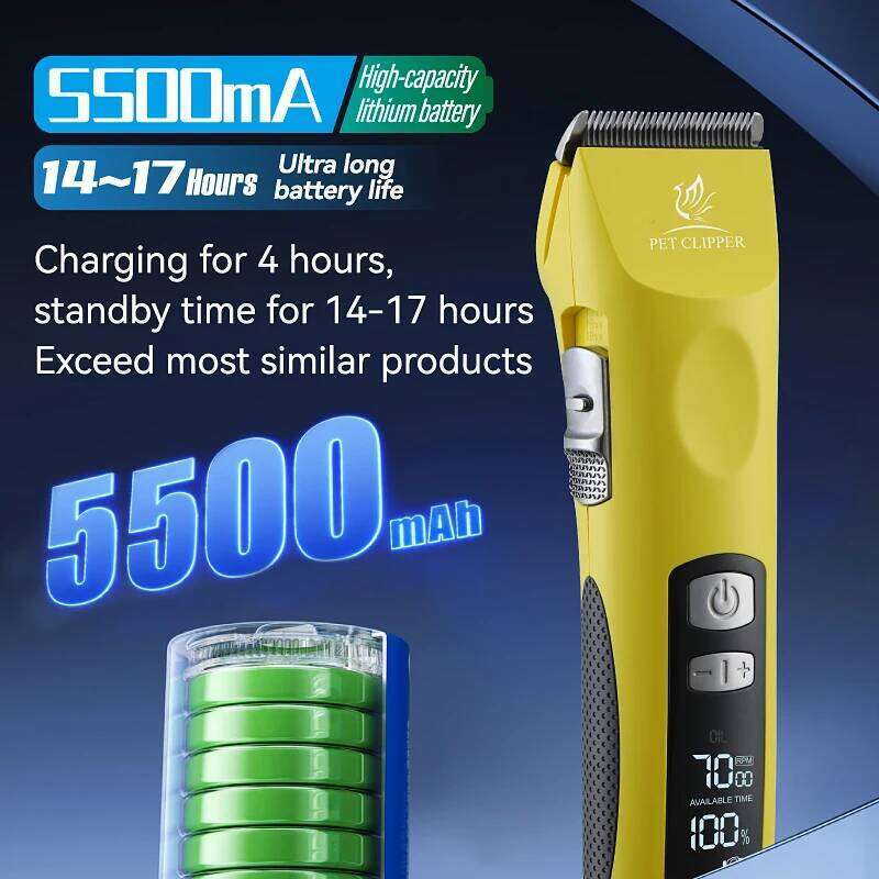 Fenice Cordless Rechargeable Clipper Low Noise Professional Pet Hair Cutting Machine Grooming Trimmer Shaver Kit for Animals C260312