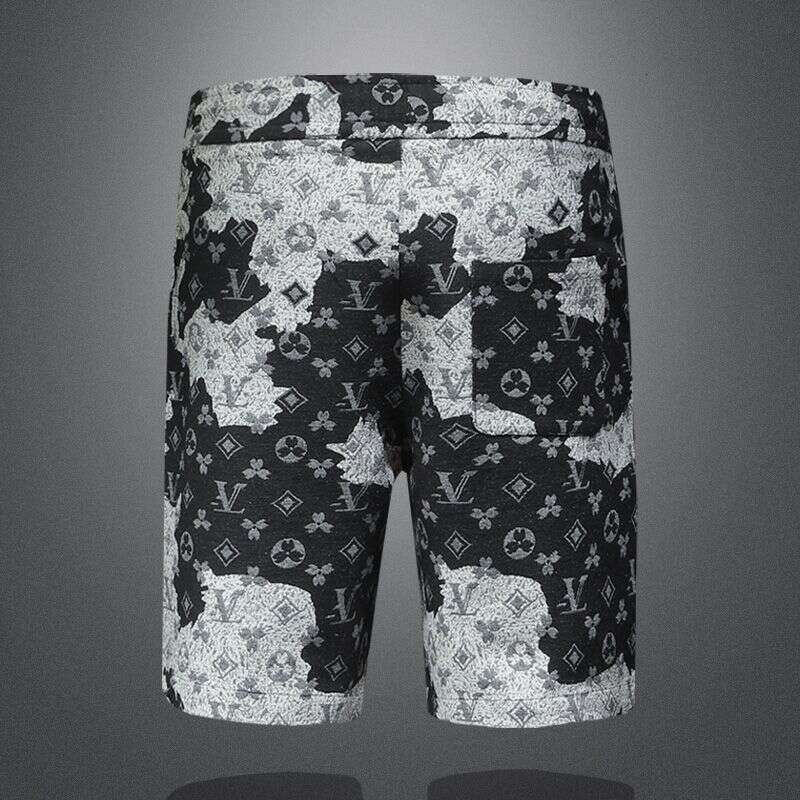 2025 New High-End Summer Men's Casual Shorts, Trendy Brand Jacquard Pants, Mid-Length Slim Fit Plus Size Shorts For Outdoor Wear Asia Size