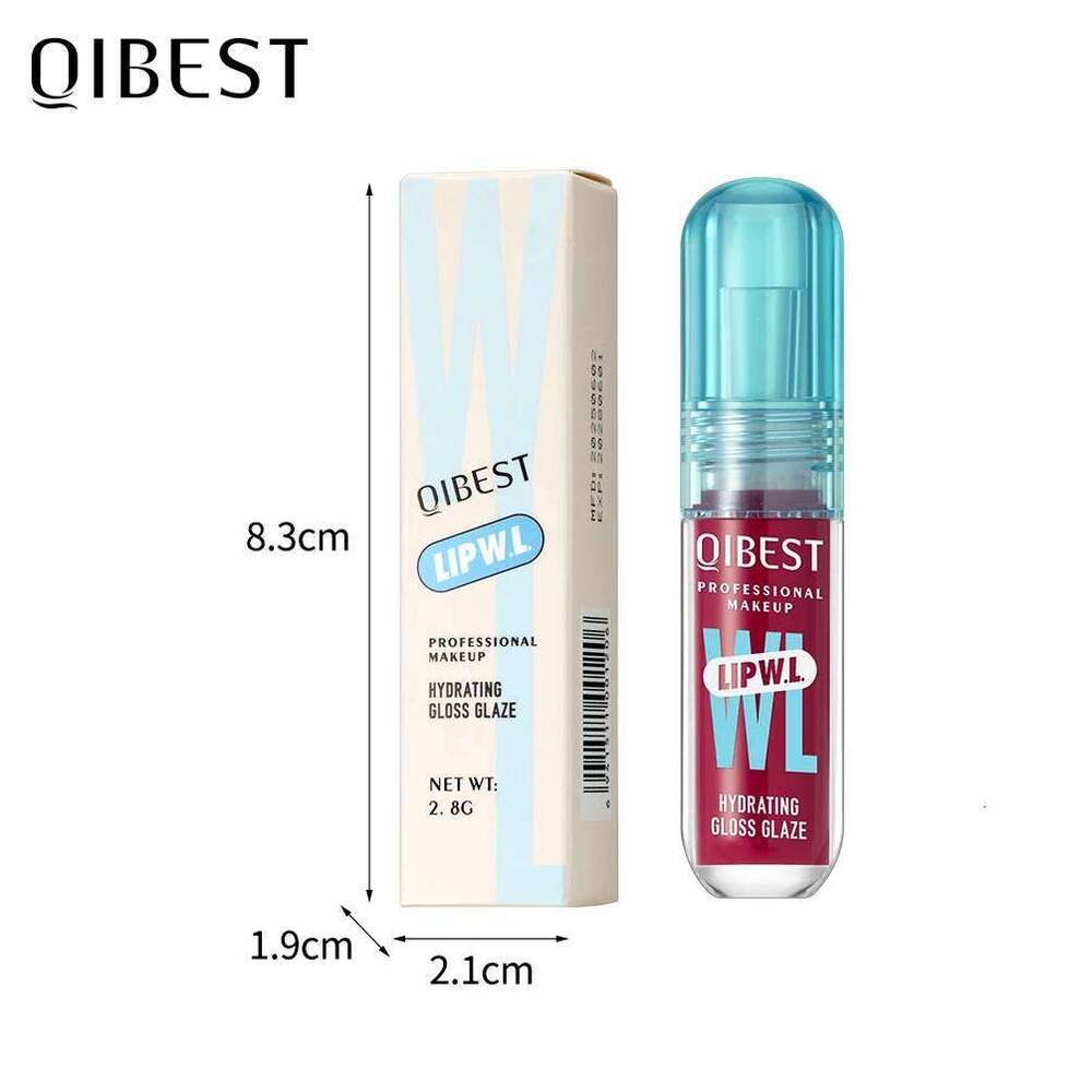 QIBEST Hydrating Crystal Easy to Fade Mirror Water Glazed Glaze Long Lasting Moisturizing Gloss Lip Tint Cosmetics W260311