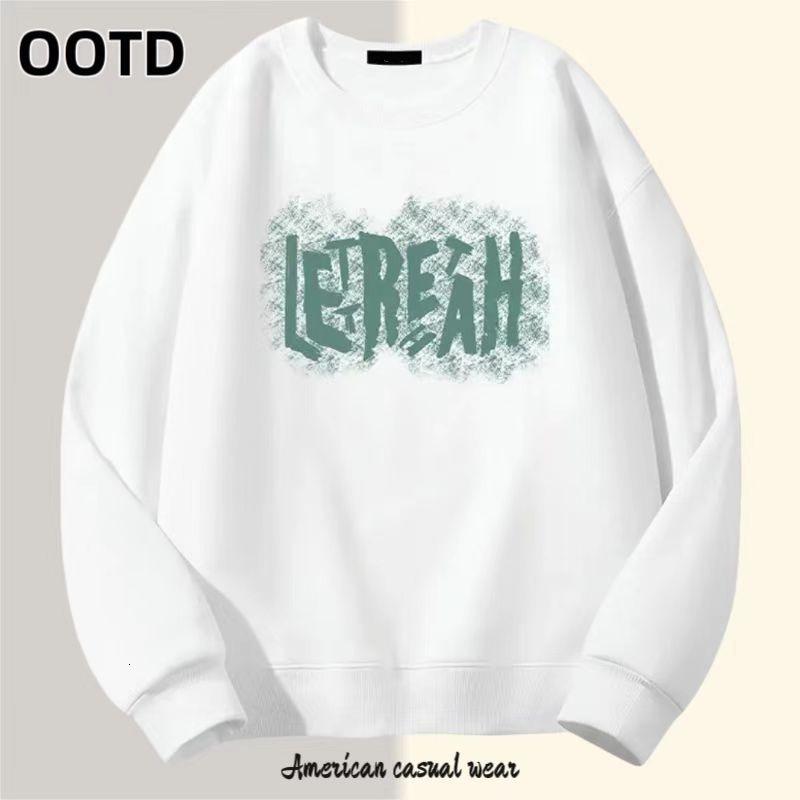 Heavyweight Design Designer Hoodie Style Trendy Casual Sweatshirt For Men Autumn Winter Round Neck Loose Fit Versatile Long Sleeve Top Couple Style
