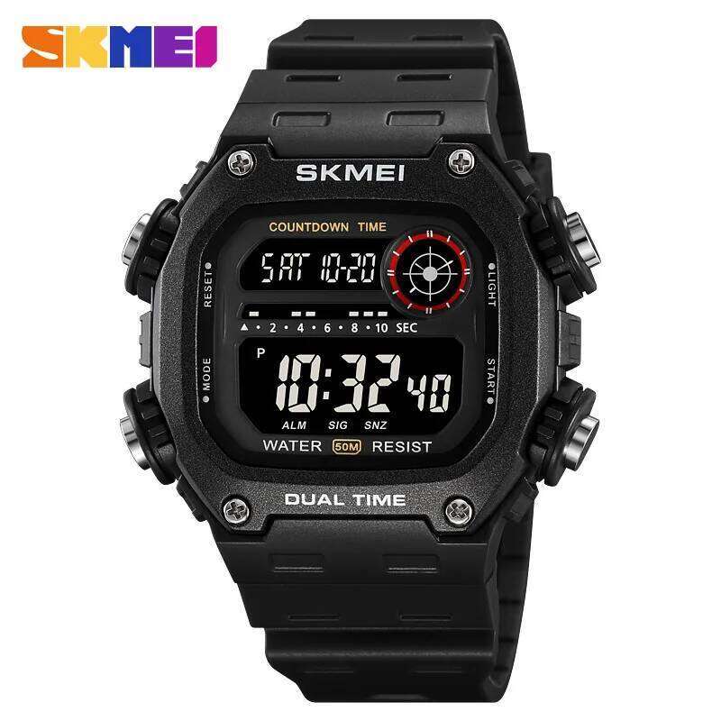 SKMEI 2126 Digital Countdown Sports Watch for Men LED Display Waterproof Stopwatch Mens Wristwatches Alarm Clock Montre Homme