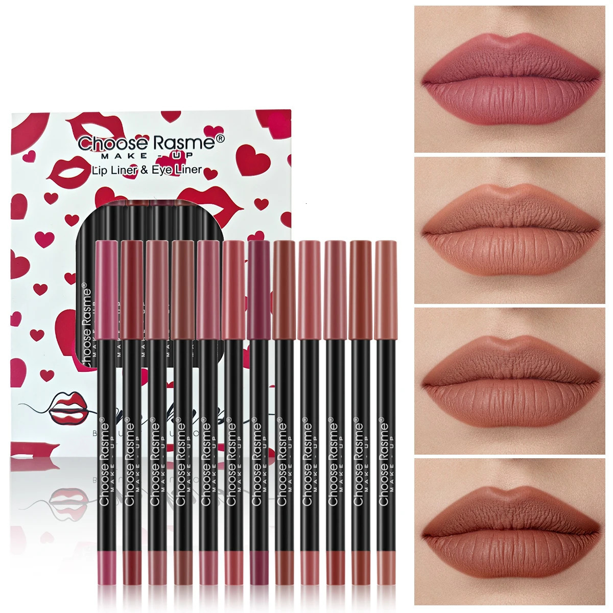 12 pcs Lip Liner Pencil Set Matte Lipliner Pencil Lipstick Waterproof Long Lasting Nude Contour Lipstick Pen Lip Tint Cosmetics 260305