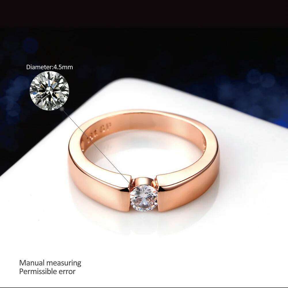 Princess Cut Stone Engagement Wedding Rings For Women Rose Gold Color Couples's Promise Ring Fashion Jewelry All Size DFR400 H260312