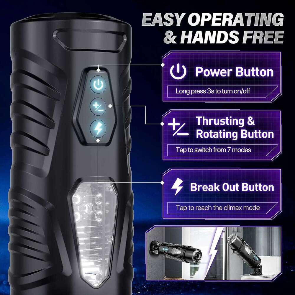 Electric Masturbation Cup Sex Toys Vagina Automatic Shaking Sucking Sexy Groans Male Masturbator Pussy Adult Tools Z260312