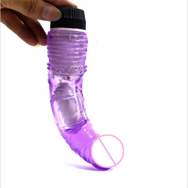 Free Shipping Direct Ss From The Manufacturer: Popular Adult Sex Toys For Foreign Trade, TPE Crystal Single-Vibration Dildo, M Vibrating Rod With Rota