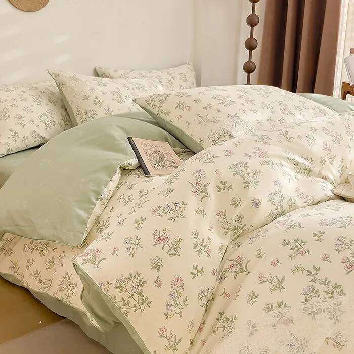 Bed four-piece set of pure cotton 2025 new quilt cover grinding autumn and winter H260312