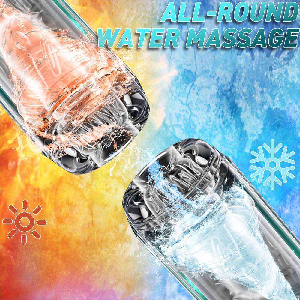 Automatic Rotating Masturbator LCD Vacuum Hydrotherapy Sex Toy 7 Types Of Push In Vibration Male Specific Z260311
